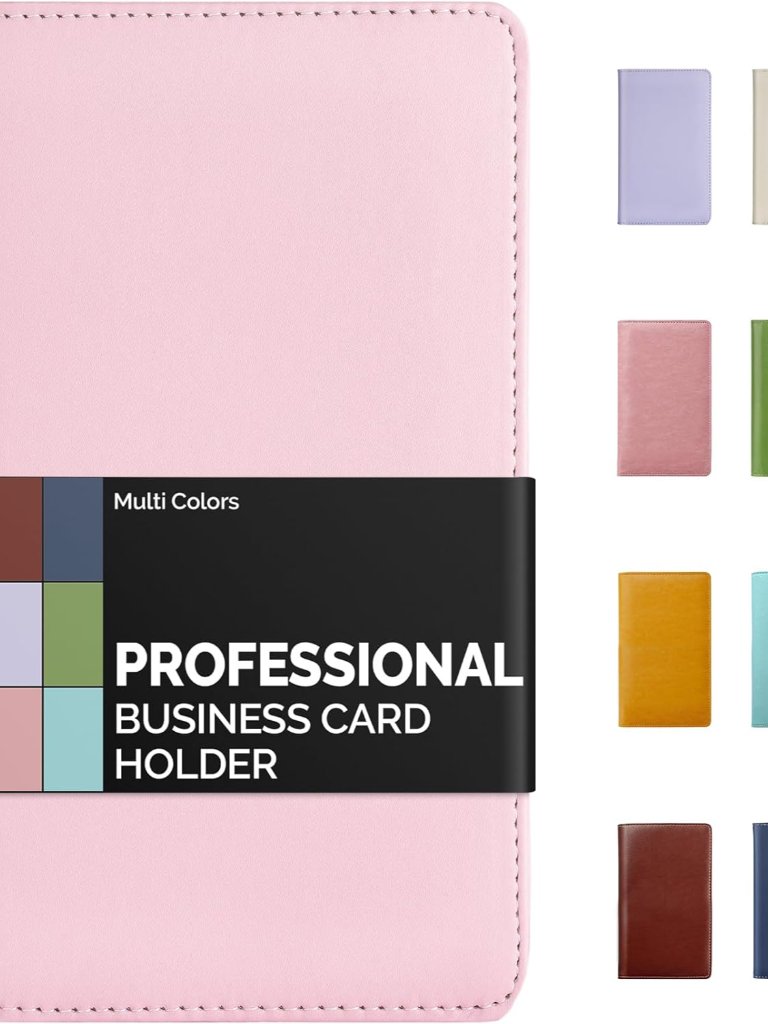 Leather Professional Business Card Book Holder Organizer 240 Capacity Credit Ca
